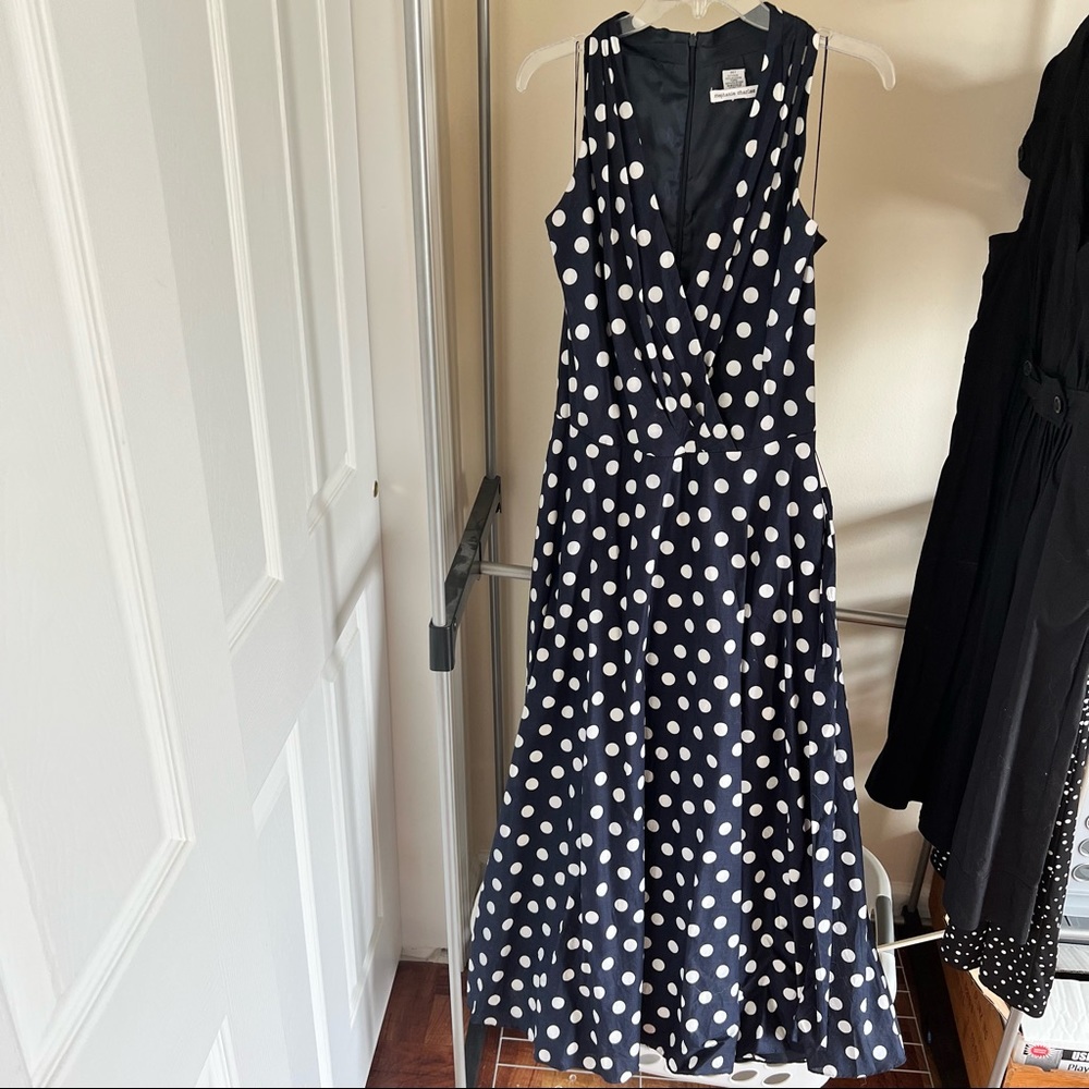 Polka dot midi / maxi dress size 14 tall